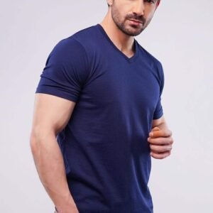 V-Neck T-Shirt - Navy Blue